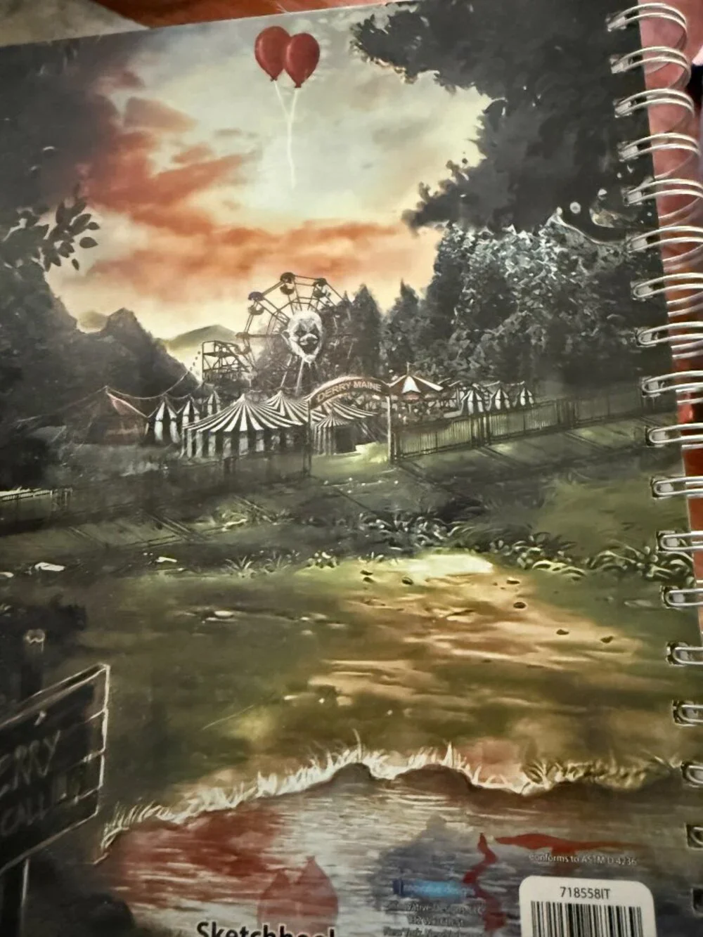 Stephen King It Pennywise Spiral Sketchbook Markers Set Return To Derry (102)
